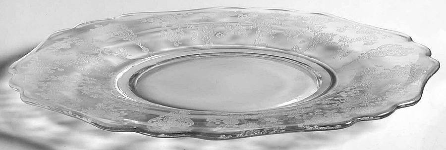 Rose Point Clear 8" Salad Plate (Shape 3400) by Cambridge-1