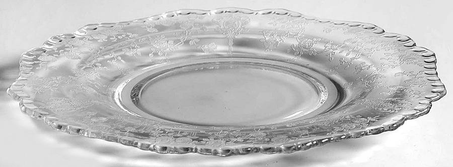 Rose Point Clear 7" Salad Plate (Shape 3500) by Cambridge-1