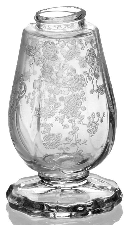 Rose Point Clear 3400/77 Footed Shaker, No Lid by Cambridge-1