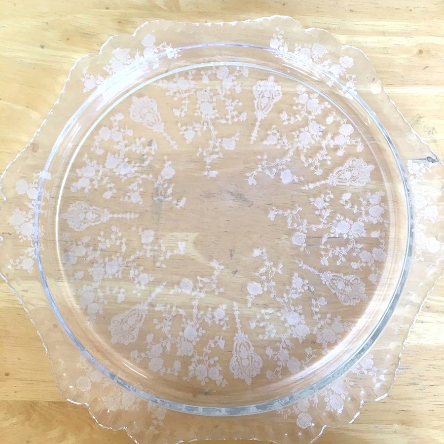 Rose Point Clear 12" Round Relish Tray by Cambridge-1