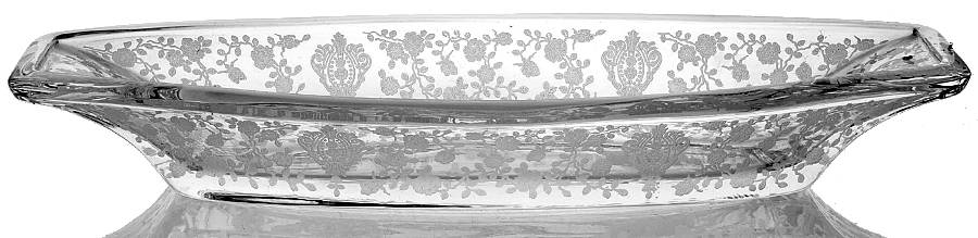 Rose Point Clear 11" Rectangular Celery by Cambridge-1
