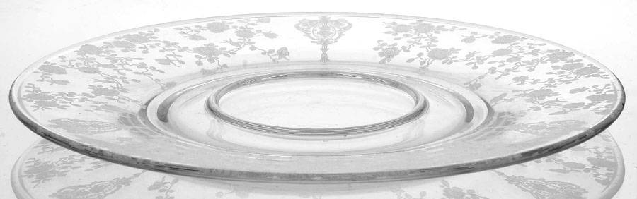 Rose Point Clear Twin Underplate for Salad Dressing Set by Cambridge-1