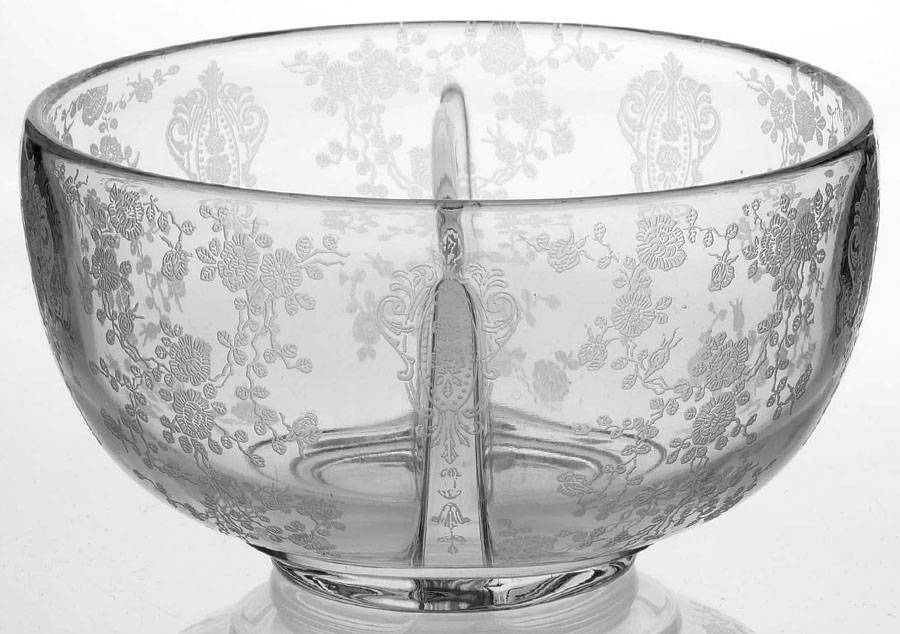 Rose Point Clear Twin Bowl for Salad Dressing Set by Cambridge-1