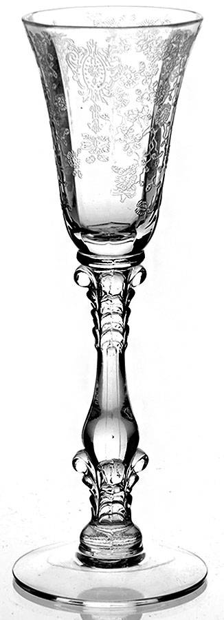 Rose Point Clear Cordial Glass by Cambridge-1