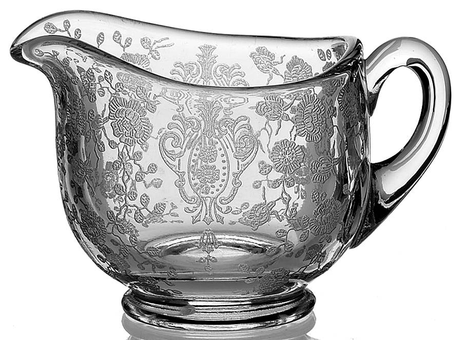 Rose Point Clear Individual Creamer Pristine Shape by Cambridge-1