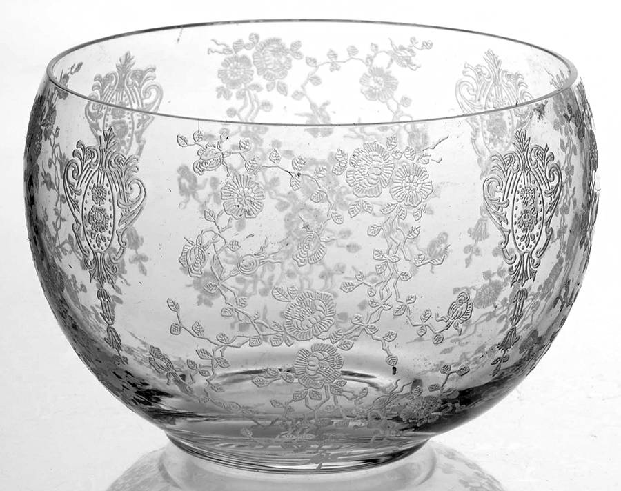 Rose Point Clear Mayonnaise Bowl, Bowl Only by Cambridge-1
