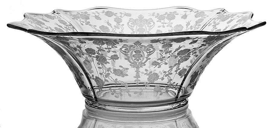 Rose Point Clear 3400 10" Flared Bowl by Cambridge-1