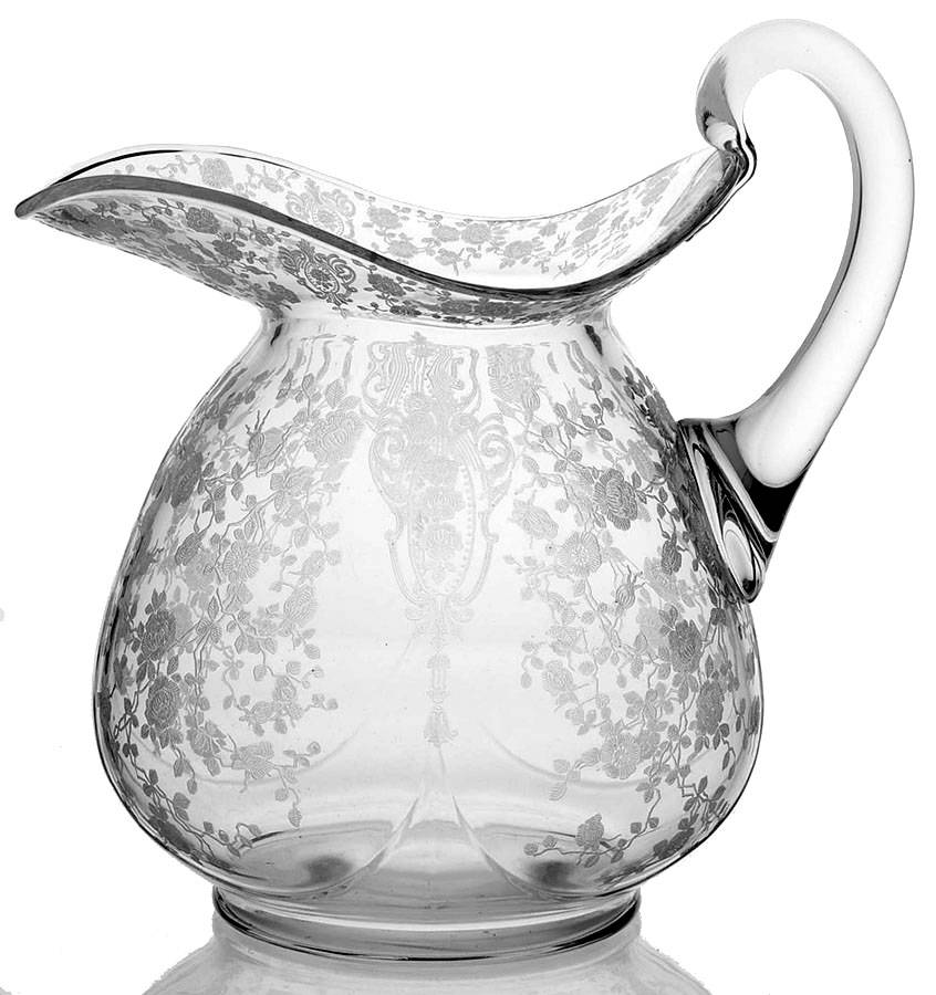 Rose Point Clear 76 Oz Doulton Pitcher by Cambridge-1