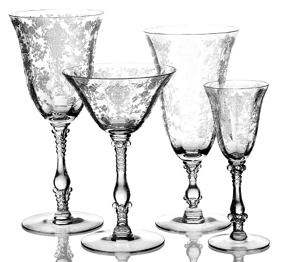 Rose Point Clear 4 Piece Place Setting by Cambridge-1