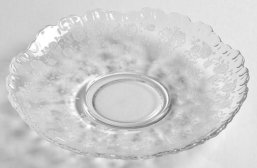 Rose Point Clear Saucer for Cup & Saucer (Shape 3500) by Cambridge-1