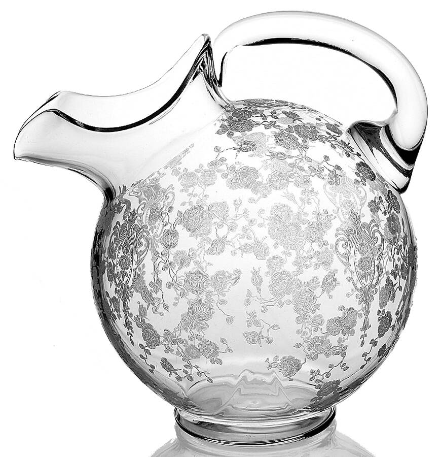 Rose Point Clear Ball Jug by Cambridge-1