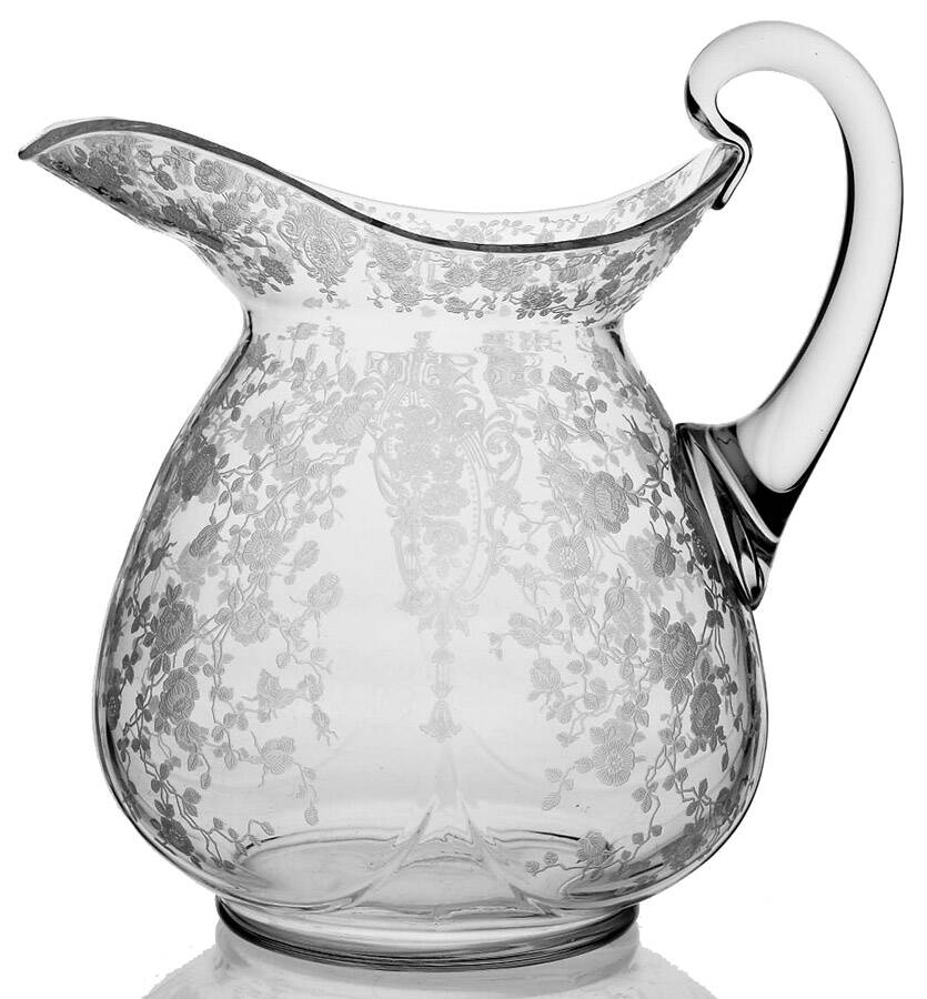 Rose Point Clear 80 Oz Doulton Pitcher by Cambridge-1