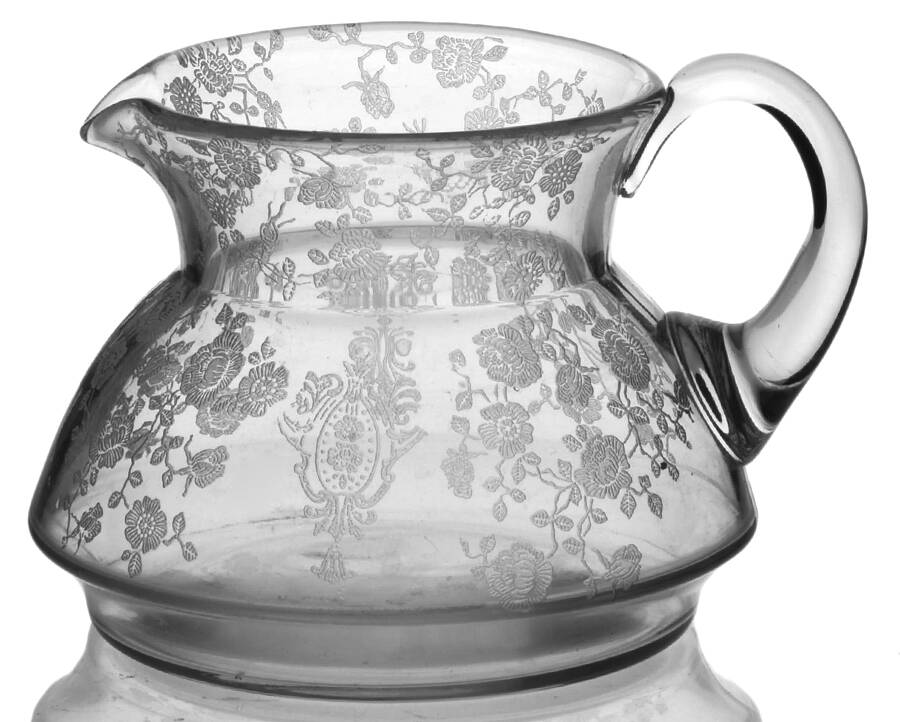 Rose Point Clear Creamer by Cambridge-1