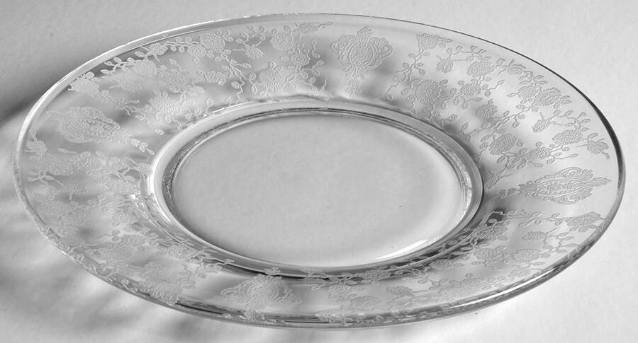 Rose Point Clear Bread & Butter Plate by Cambridge-1