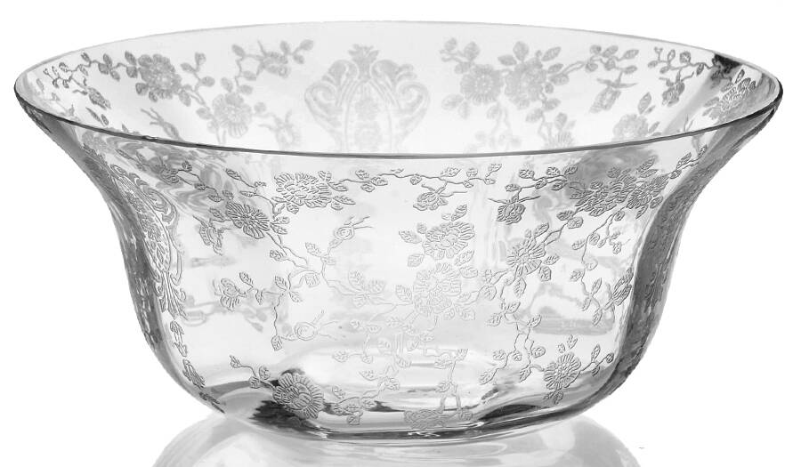 Rose Point Clear Shape 3500 Flat Finger Bowl Only by Cambridge-1