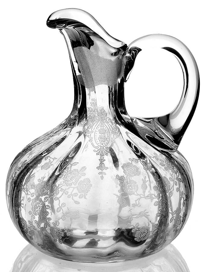 Rose Point Clear Oil Cruet No Stopper by Cambridge-1