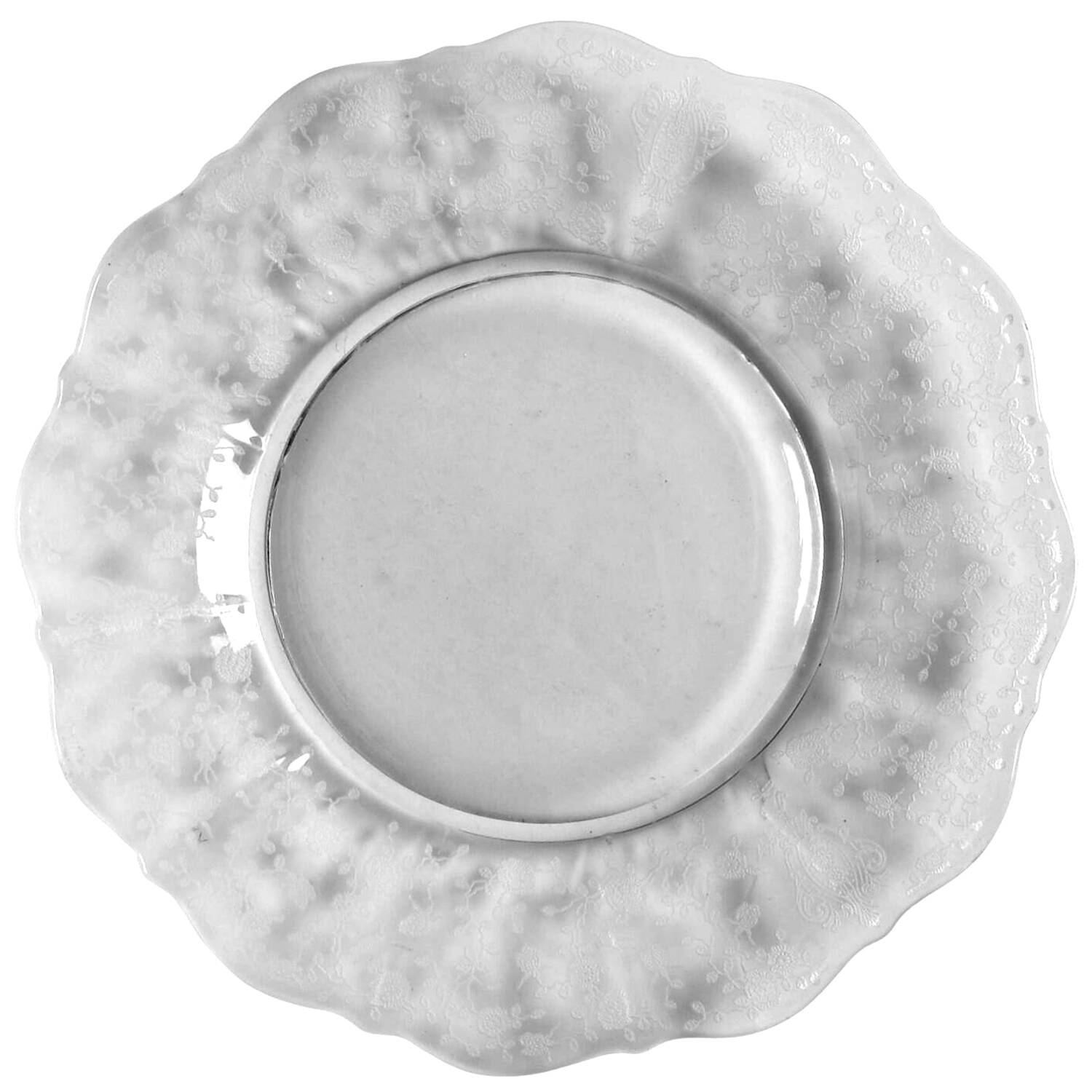 Rose Point Clear Luncheon Plate by Cambridge-1