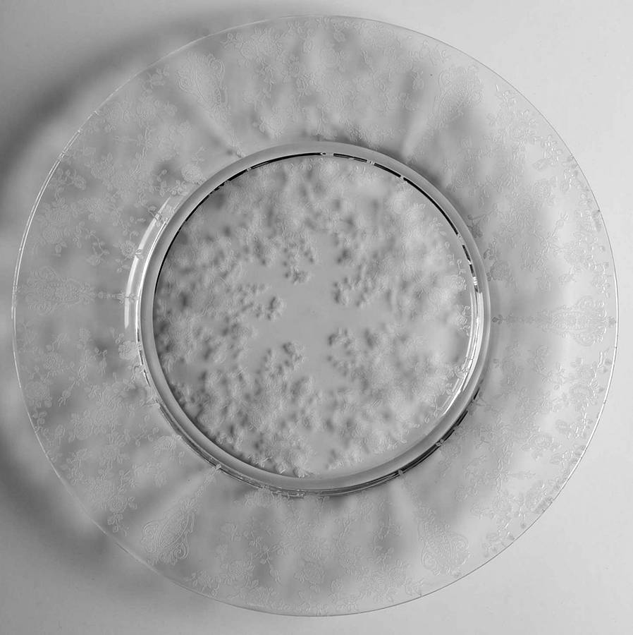 Rose Point Clear Service Plate by Cambridge-1
