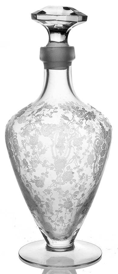 Rose Point Clear Decanter & Stopper by Cambridge-1