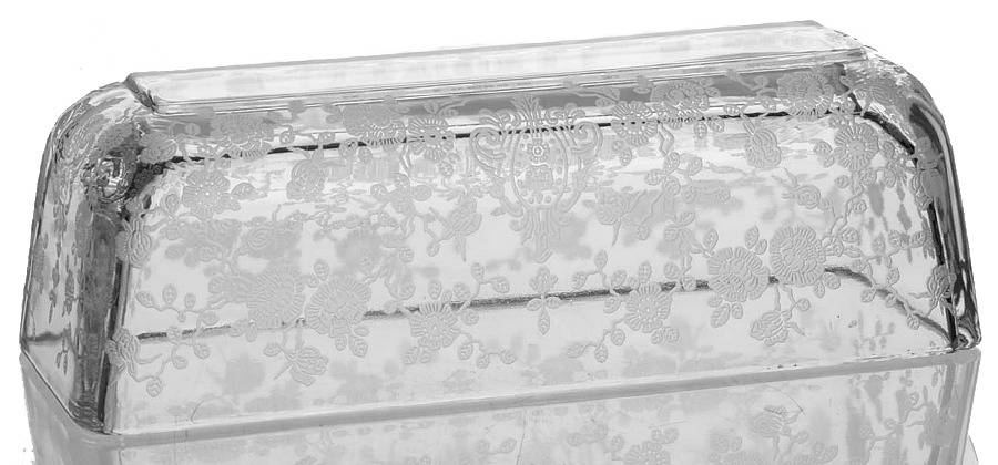 Rose Point Clear Lid for 1/4 Pound Butter by Cambridge-1