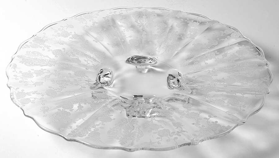 Rose Point Clear 12" 4-Toed Plate by Cambridge-1