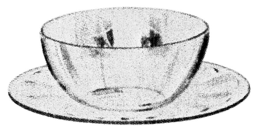 Rose Point Clear Finger Bowl with Underplate by Cambridge-1