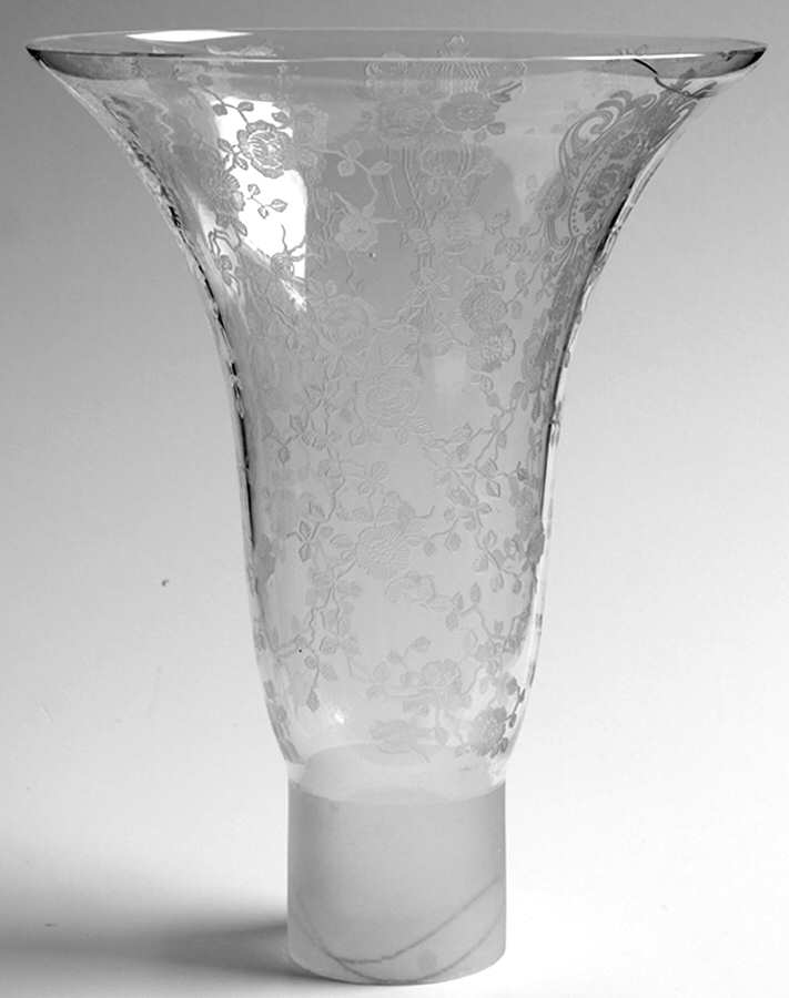 Rose Point Clear Hurricane Globe Only Used W/1614 Hurricanes by Cambridge-1