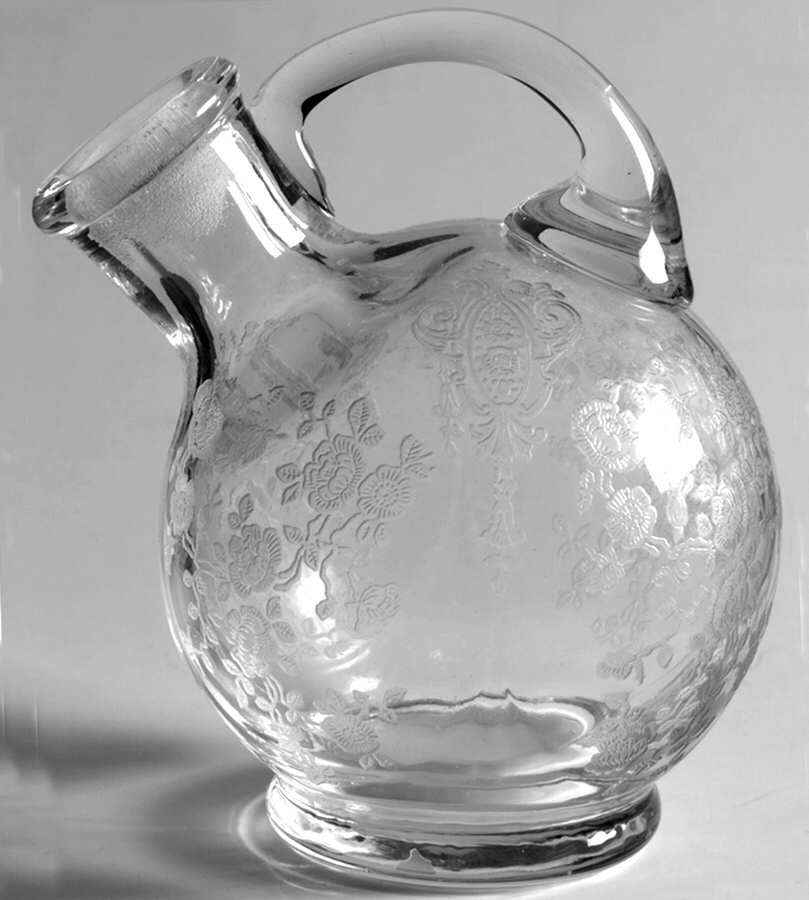 Rose Point Clear Shape 3400 2 Oz Oil Cruet No Stopper by Cambridge-1