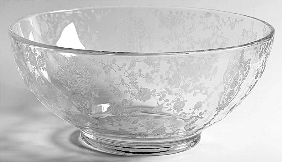 Rose Point Clear Pristine/427 10" Icer/Deep Salad Bowl by Cambridge-1
