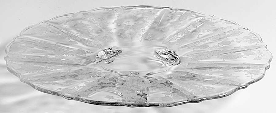 Rose Point Clear 11" 3-Toed Plate by Cambridge-1
