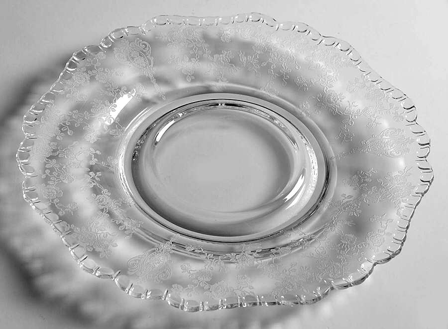 Rose Point Clear Mayonnaise Underplate (Shape 3500) by Cambridge-1