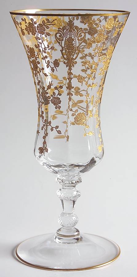 Rose Point Clear (Stem 3500, Gold Encrusted) Iced Tea by Cambridge-1