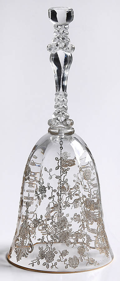 Rose Point Clear (Stem 3121, Gold Encrusted) Bell by Cambridge-1