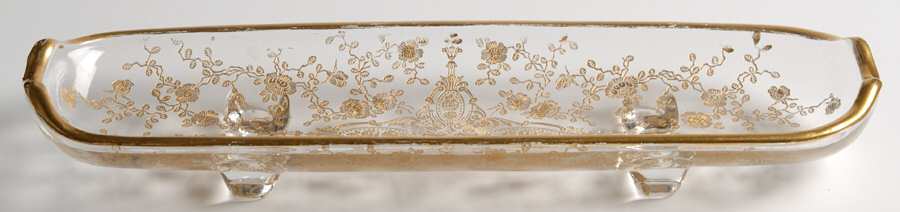 Rose Point Clear (Stem 3121, Gold Encrusted) Corn Holder by Cambridge-1