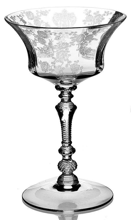 Rose Point Clear (Stem 3500) Champagne/Tall Sherbet by Cambridge-1