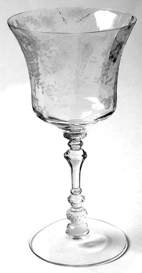 Rose Point Clear (Stem 3500) Low Water Goblet by Cambridge-1