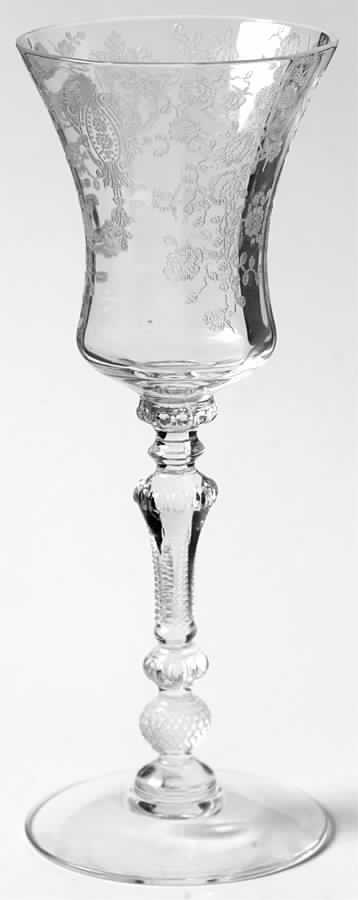 Rose Point Clear (Stem 3500) Wine Glass by Cambridge-1