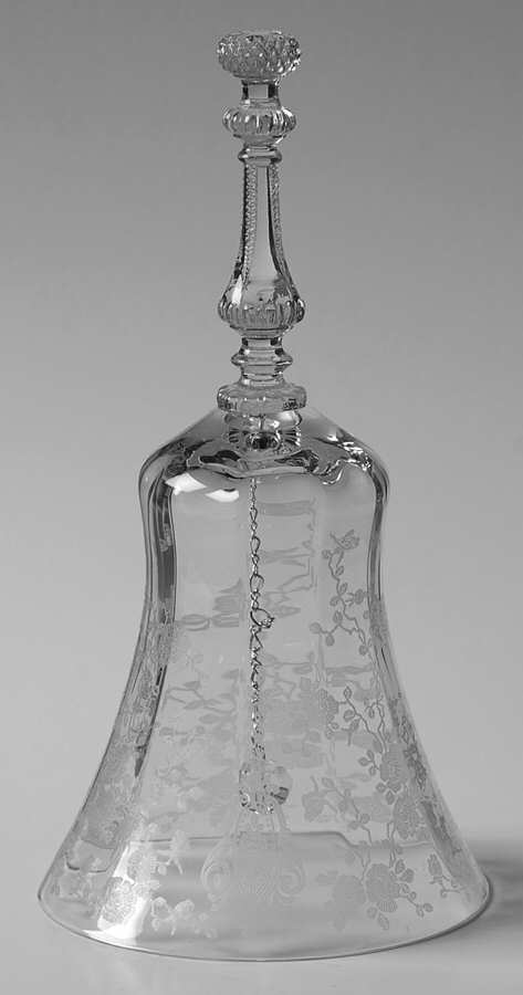 Rose Point Clear (Stem 3500) Bell Made From Goblet by Cambridge-1