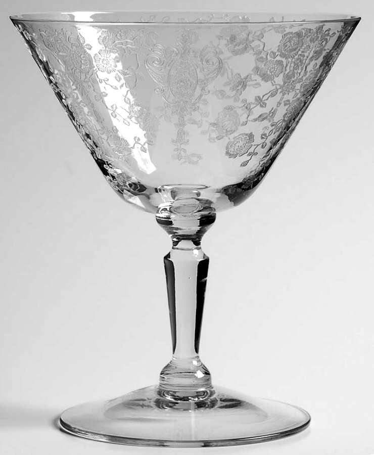 Rose Point Clear (Stem 3106) Low Sherbet by Cambridge-1