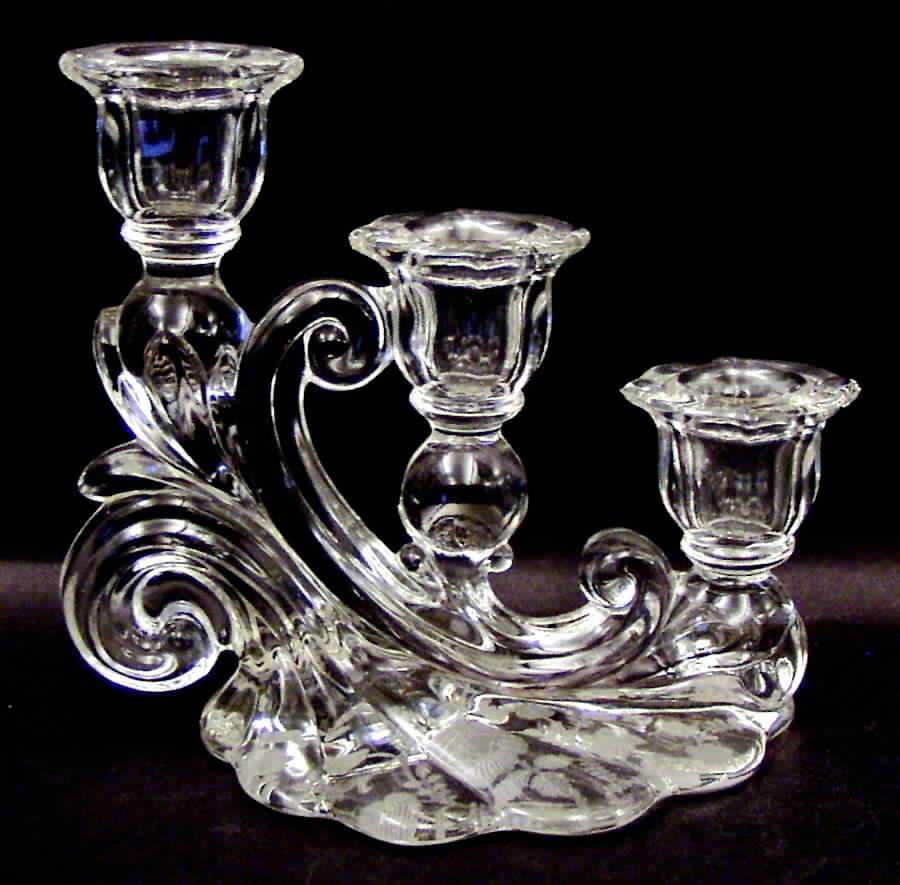 Roselyn Shape 3400/1338 3 Light Candlestick, Plain by Cambridge-1