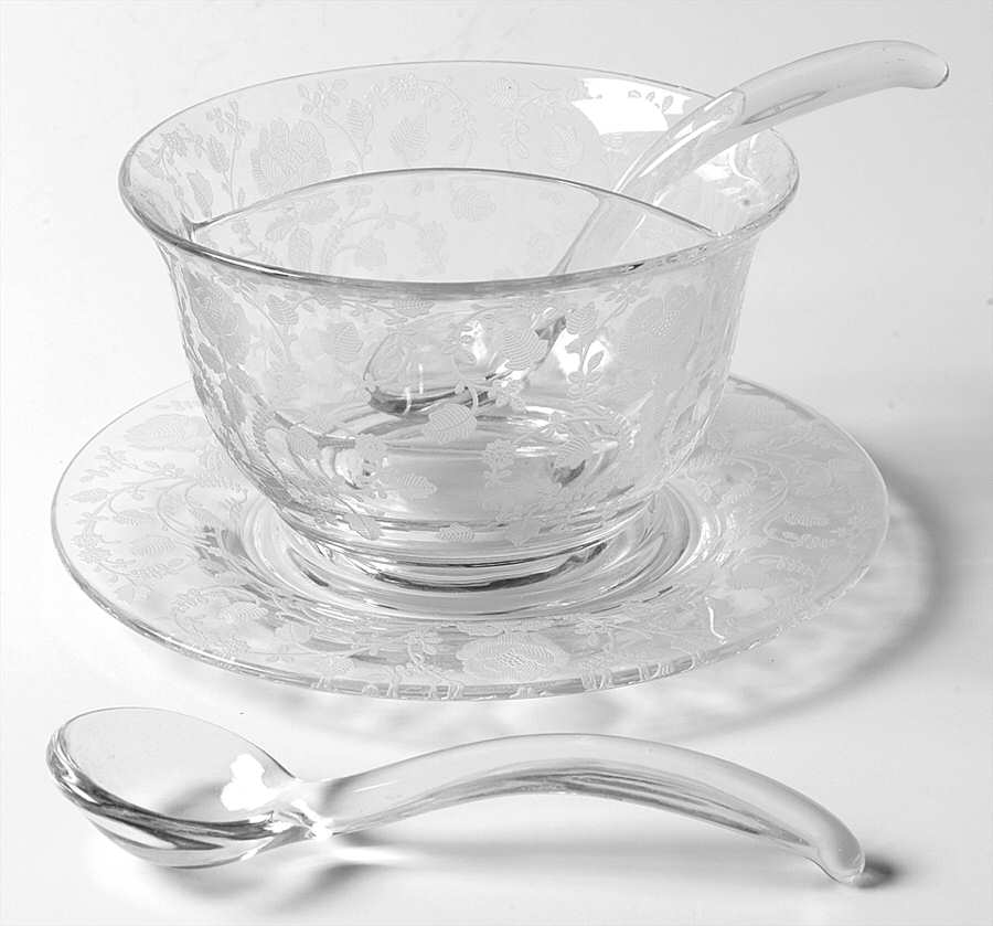 Roselyn Divided Mayonnaise, Underplate and 2 Ladles by Cambridge-1