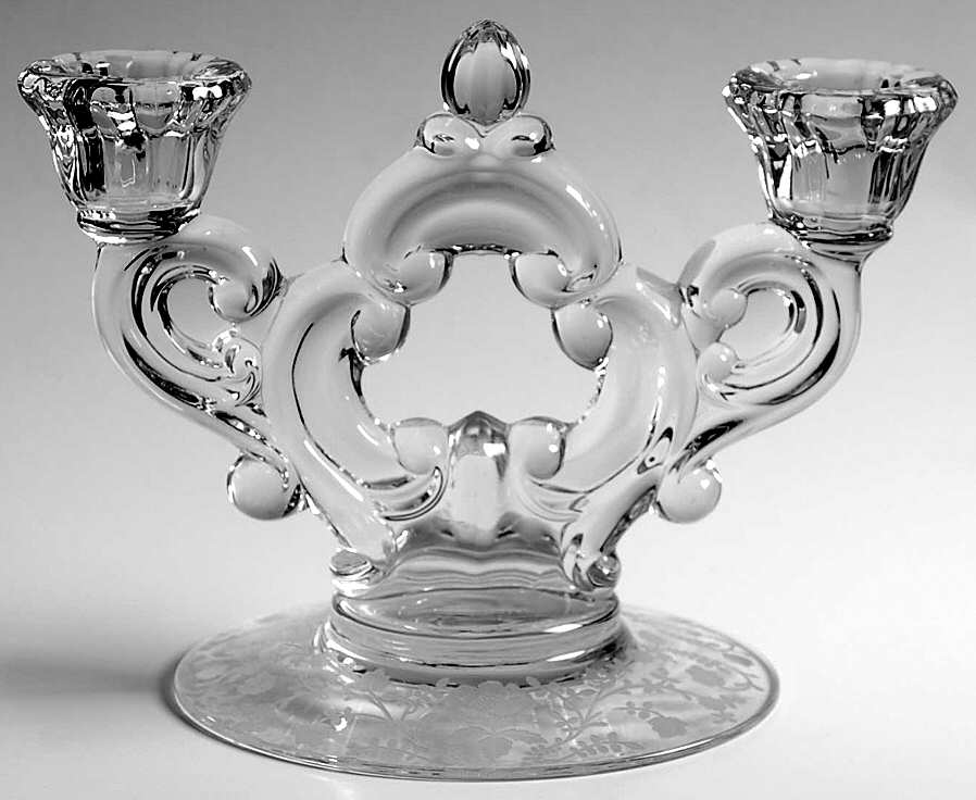 Roselyn 3400/647 2 Light Candlestick (Round Base) by Cambridge-1