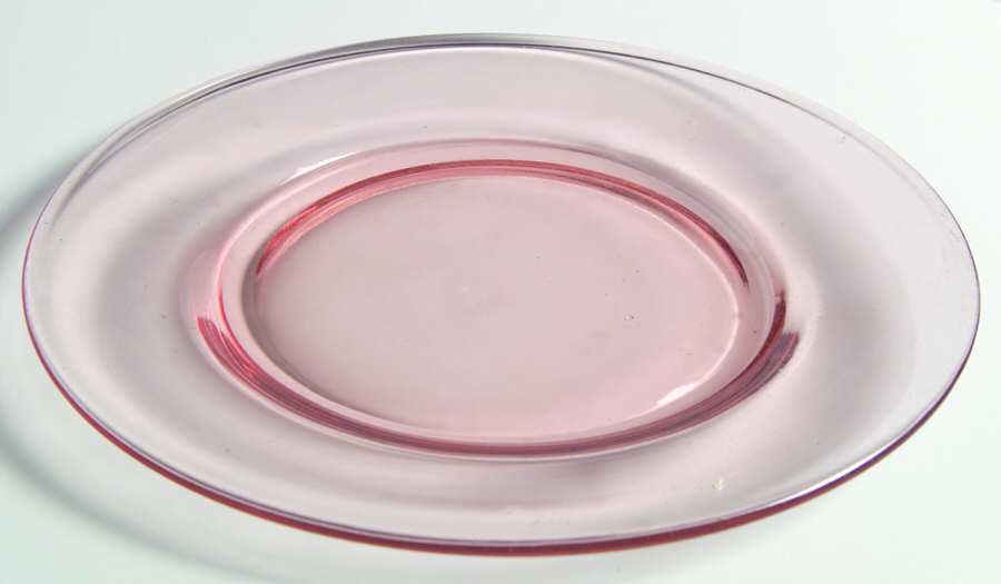 Round Pink Bread & Butter Plate by Cambridge-1