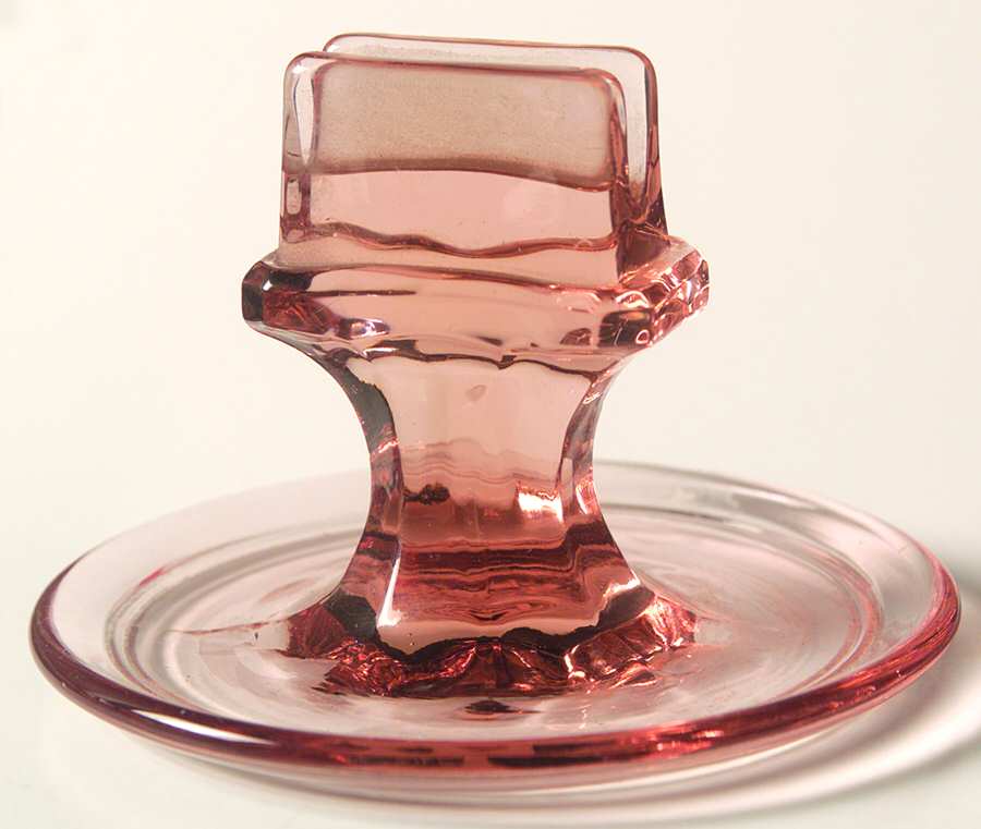 Round Pink Ashtray with Match Book Holder by Cambridge-1
