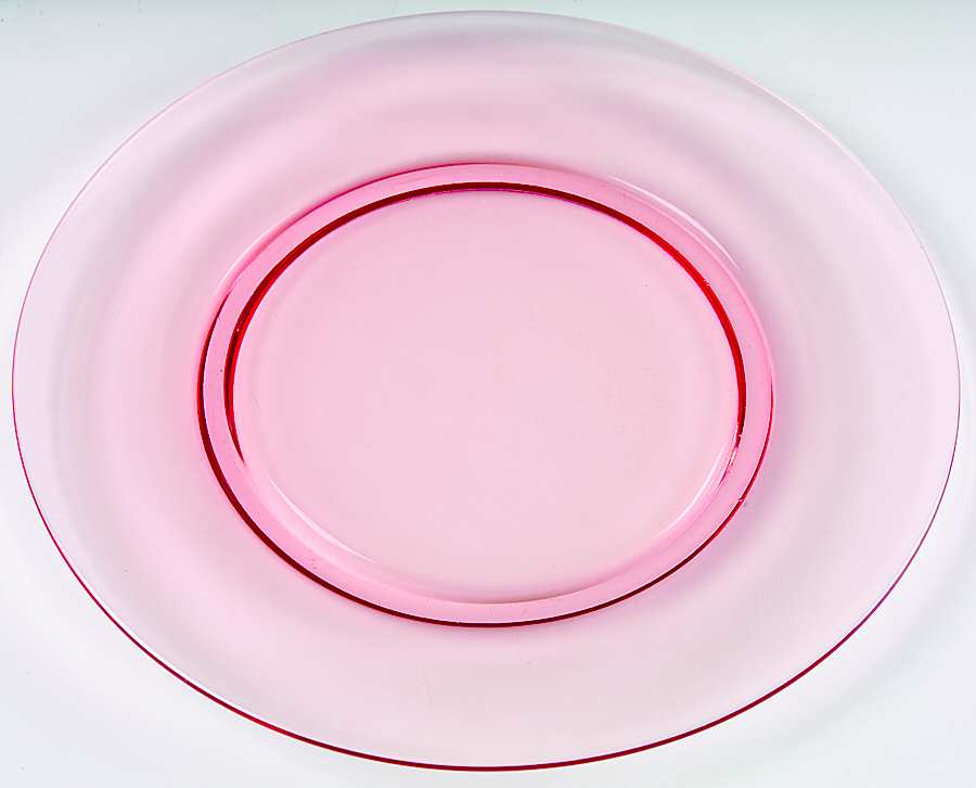 Round Pink Dinner Plate by Cambridge-1