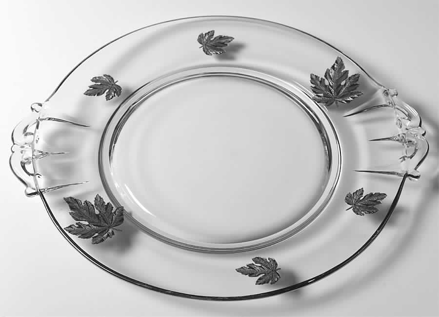 Silver Leaves Handled Cake Plate by Cambridge-1