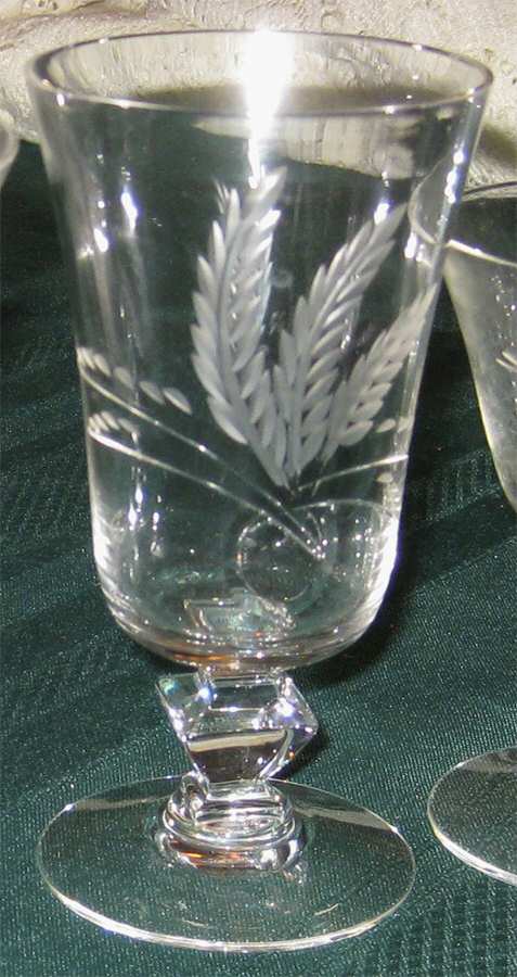 Silver Wheat (Stem 1953, Cut) Juice Glass by Cambridge-1