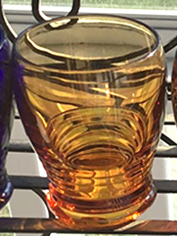 Tally Ho Amber (Amber Bowl & Stem, Stem 1402) 5 Oz Flat Tumbler by Cambridge-1