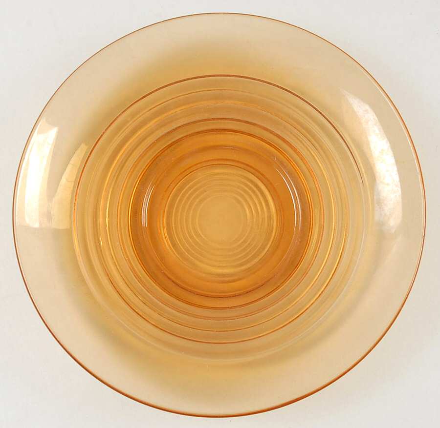 Tally Ho Amber (Amber Bowl & Stem, Stem 1402) Saucer Only by Cambridge-1