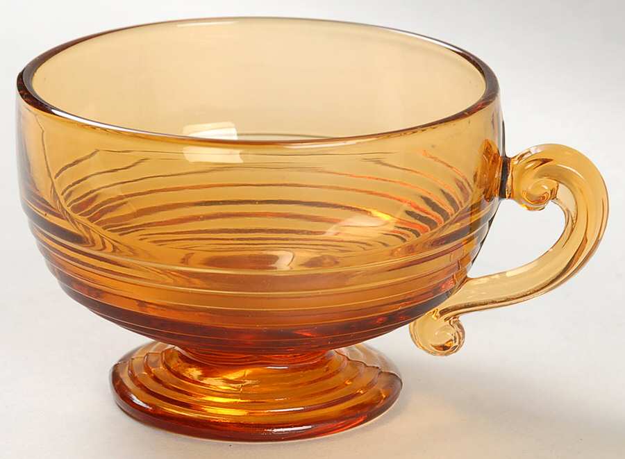 Tally Ho Amber (Amber Bowl & Stem, Stem 1402) Cup Only by Cambridge-1